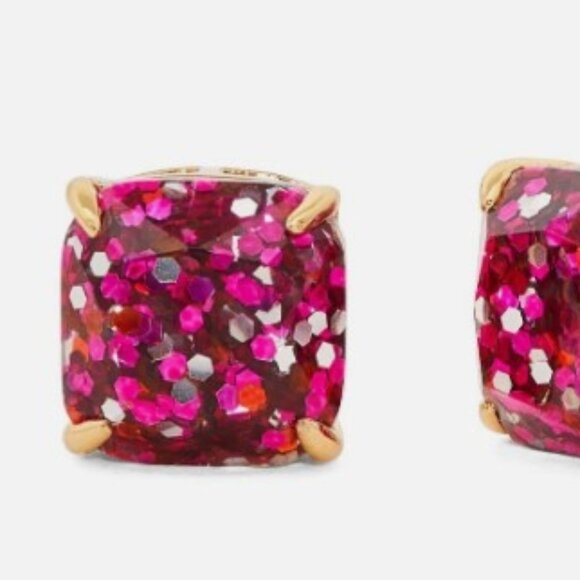 kate spade Pink Sparkle Square Stud Earrings - Picture 4 of 5